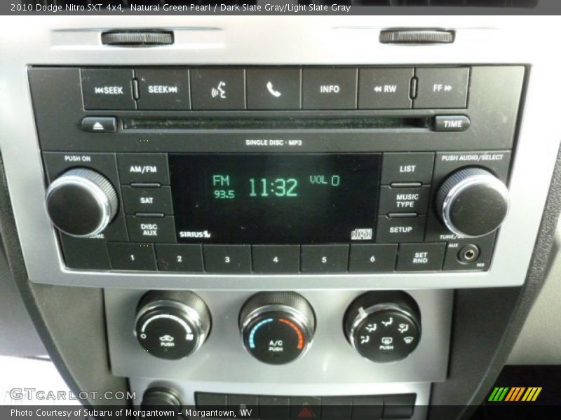 Natural Green Pearl / Dark Slate Gray/Light Slate Gray 2010 Dodge Nitro SXT 4x4