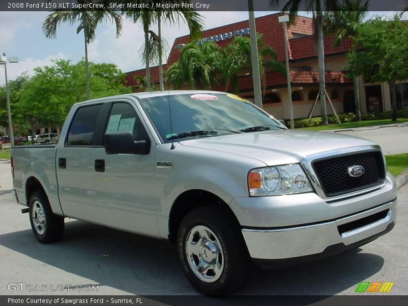 Silver Metallic / Medium Flint Grey 2008 Ford F150 XLT SuperCrew