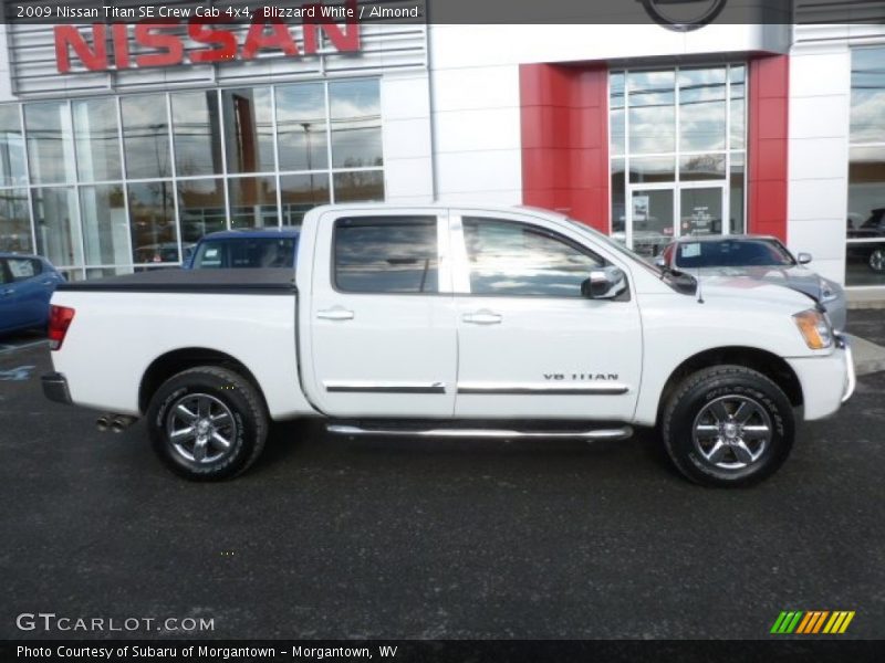 Blizzard White / Almond 2009 Nissan Titan SE Crew Cab 4x4