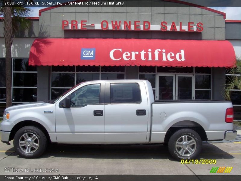 Silver Metallic / Medium Flint Grey 2008 Ford F150 XLT SuperCrew