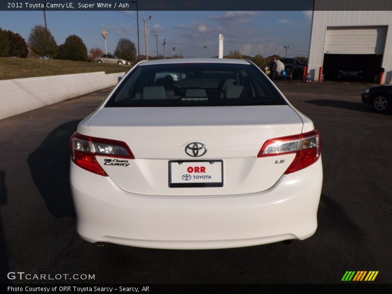 Super White / Ash 2012 Toyota Camry LE
