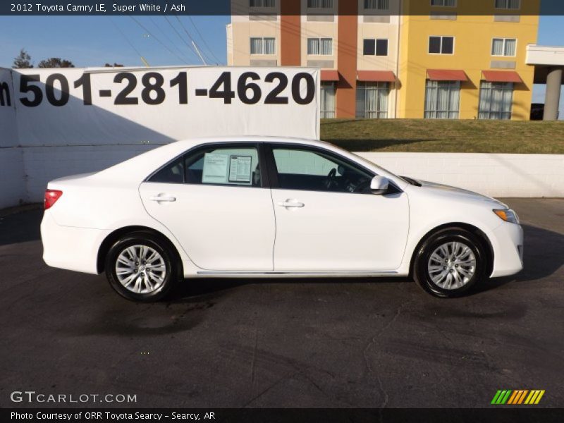 Super White / Ash 2012 Toyota Camry LE