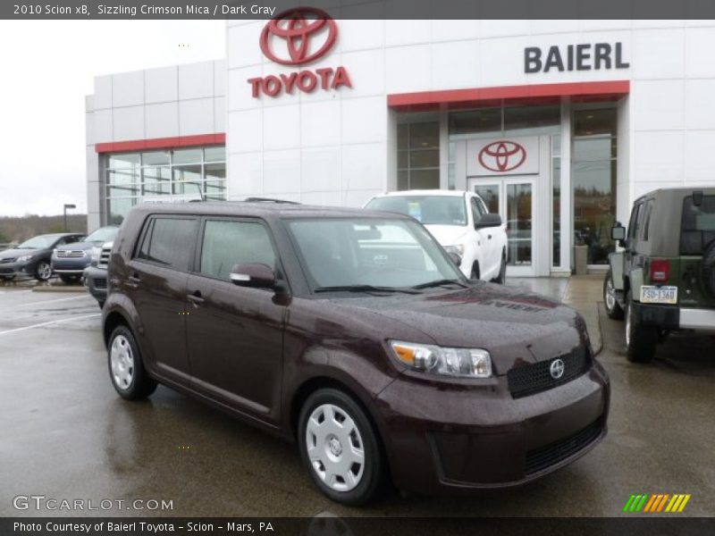 Sizzling Crimson Mica / Dark Gray 2010 Scion xB