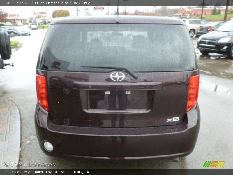 Sizzling Crimson Mica / Dark Gray 2010 Scion xB