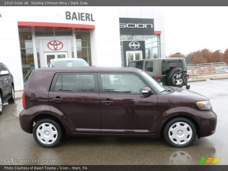 Sizzling Crimson Mica / Dark Gray 2010 Scion xB