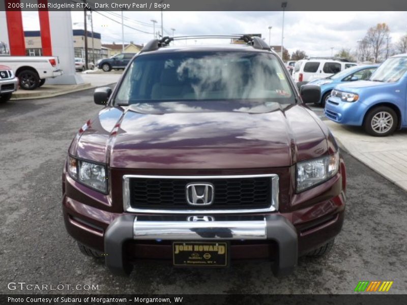 Dark Cherry Pearl / Beige 2008 Honda Ridgeline RTX