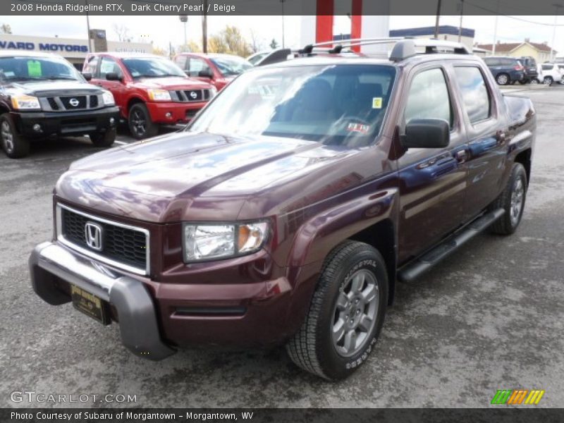 Dark Cherry Pearl / Beige 2008 Honda Ridgeline RTX