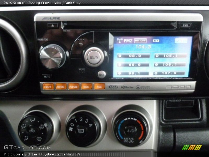 Sizzling Crimson Mica / Dark Gray 2010 Scion xB
