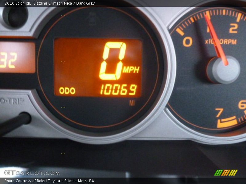 Sizzling Crimson Mica / Dark Gray 2010 Scion xB