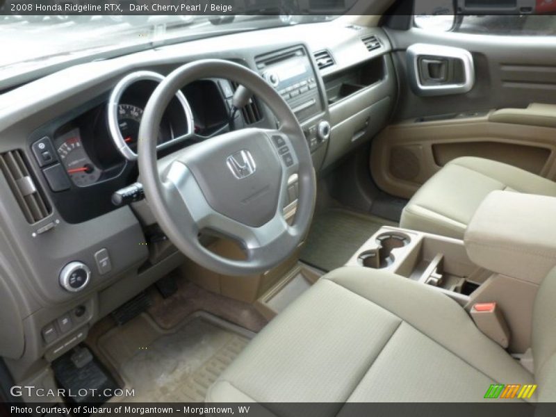 Dark Cherry Pearl / Beige 2008 Honda Ridgeline RTX