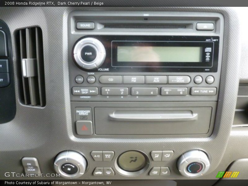 Dark Cherry Pearl / Beige 2008 Honda Ridgeline RTX