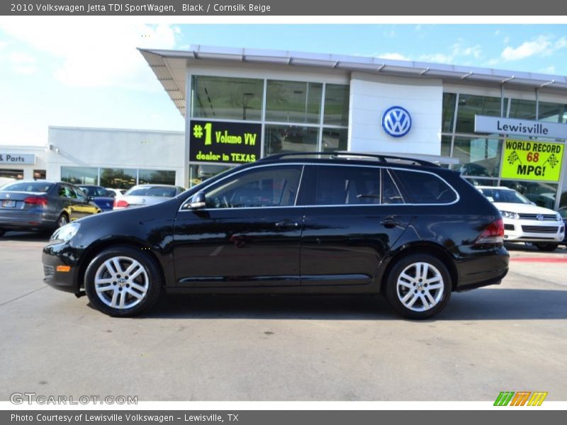 Black / Cornsilk Beige 2010 Volkswagen Jetta TDI SportWagen