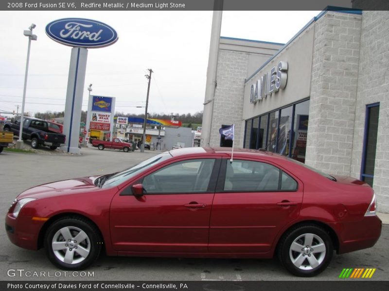 Redfire Metallic / Medium Light Stone 2008 Ford Fusion SE V6