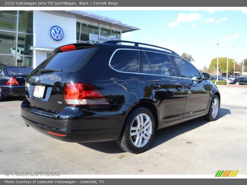 Black / Cornsilk Beige 2010 Volkswagen Jetta TDI SportWagen