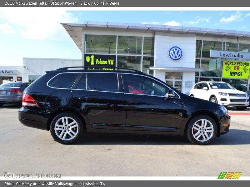 Black / Cornsilk Beige 2010 Volkswagen Jetta TDI SportWagen