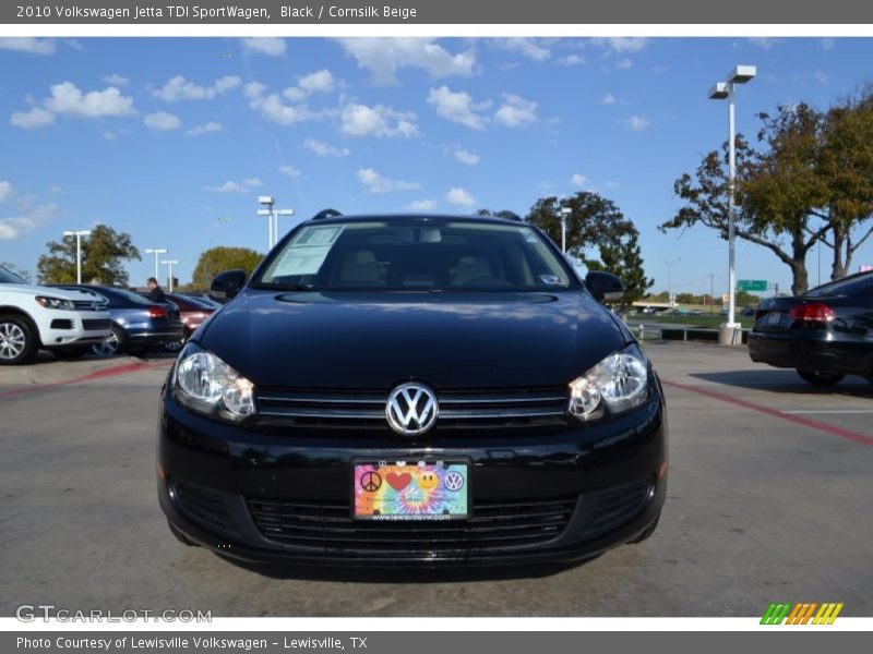 Black / Cornsilk Beige 2010 Volkswagen Jetta TDI SportWagen