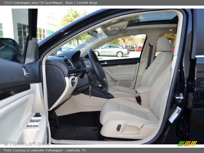 Black / Cornsilk Beige 2010 Volkswagen Jetta TDI SportWagen