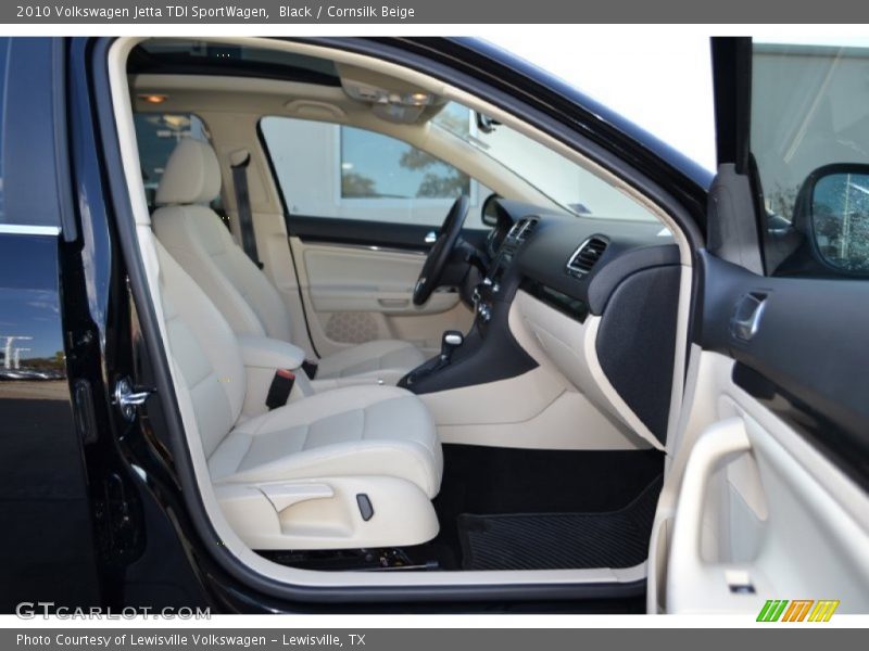 Black / Cornsilk Beige 2010 Volkswagen Jetta TDI SportWagen