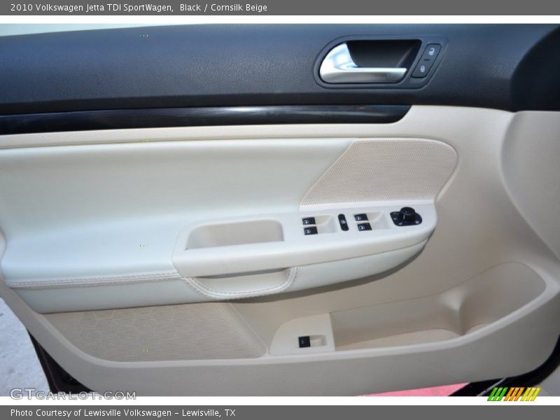 Black / Cornsilk Beige 2010 Volkswagen Jetta TDI SportWagen
