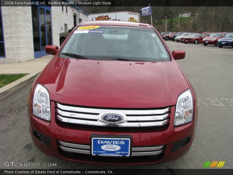 Redfire Metallic / Medium Light Stone 2008 Ford Fusion SE V6
