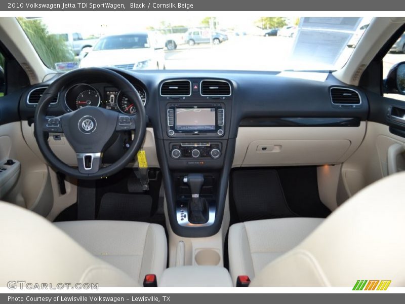 Black / Cornsilk Beige 2010 Volkswagen Jetta TDI SportWagen