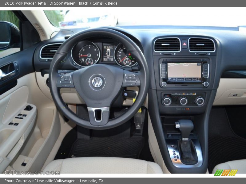 Black / Cornsilk Beige 2010 Volkswagen Jetta TDI SportWagen