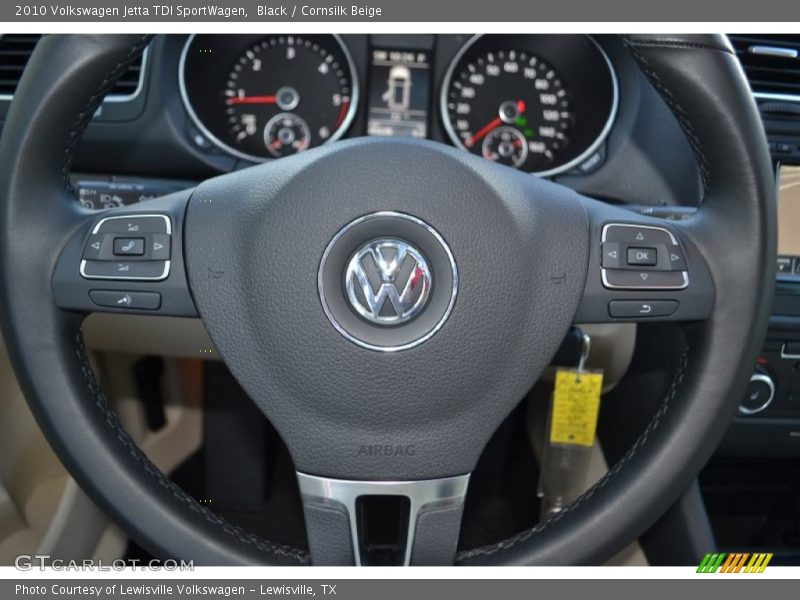 Black / Cornsilk Beige 2010 Volkswagen Jetta TDI SportWagen