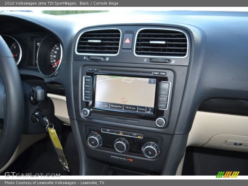 Black / Cornsilk Beige 2010 Volkswagen Jetta TDI SportWagen