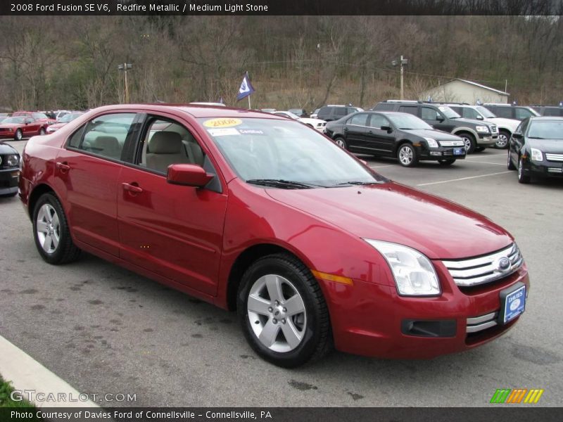 Redfire Metallic / Medium Light Stone 2008 Ford Fusion SE V6