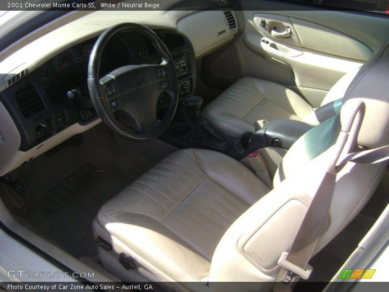 White / Neutral Beige 2001 Chevrolet Monte Carlo SS