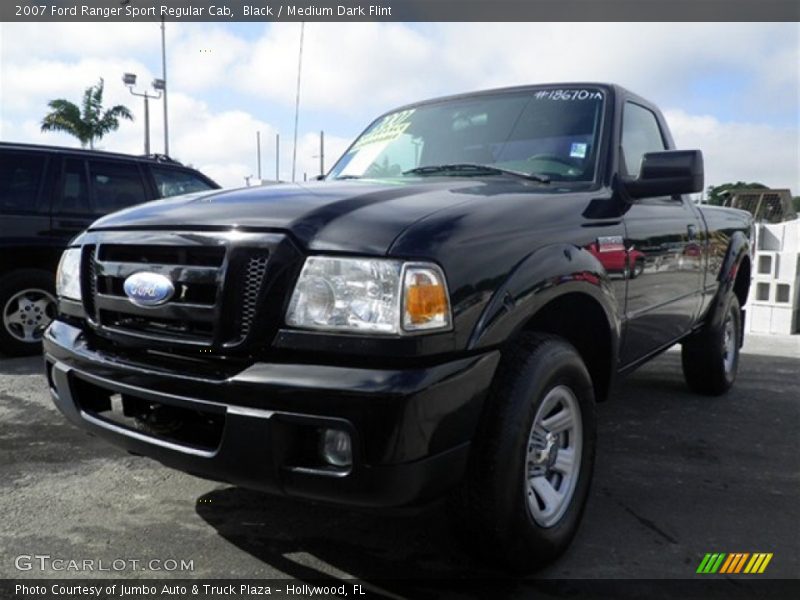 Black / Medium Dark Flint 2007 Ford Ranger Sport Regular Cab