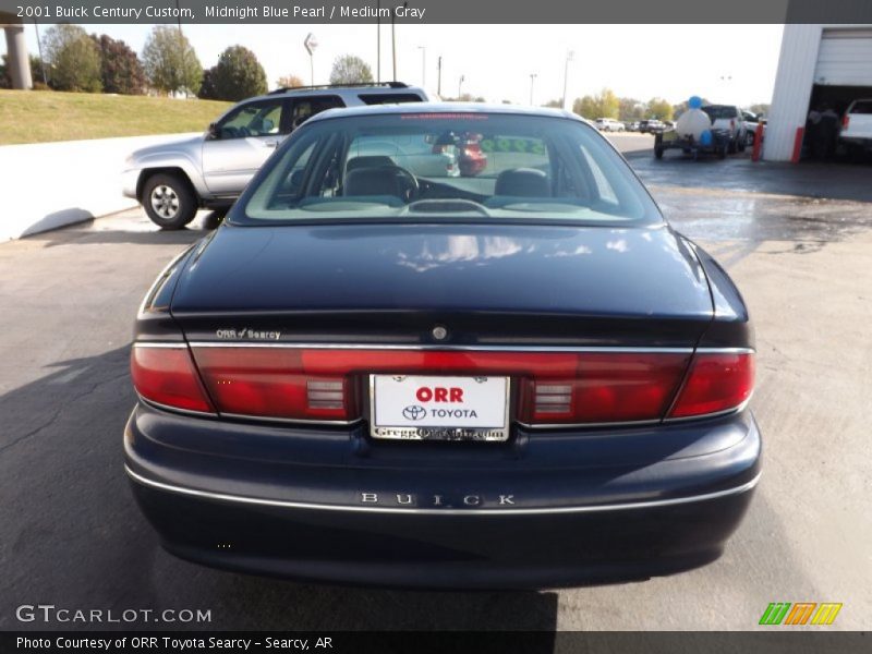 Midnight Blue Pearl / Medium Gray 2001 Buick Century Custom