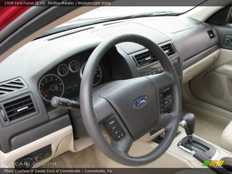 Redfire Metallic / Medium Light Stone 2008 Ford Fusion SE V6