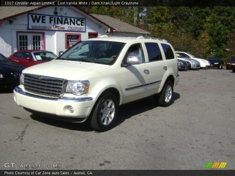 Cool Vanilla White / Dark Khaki/Light Graystone 2007 Chrysler Aspen Limited