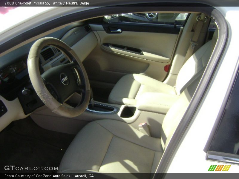 White / Neutral Beige 2008 Chevrolet Impala SS
