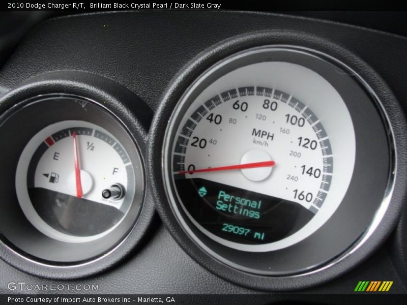 Brilliant Black Crystal Pearl / Dark Slate Gray 2010 Dodge Charger R/T