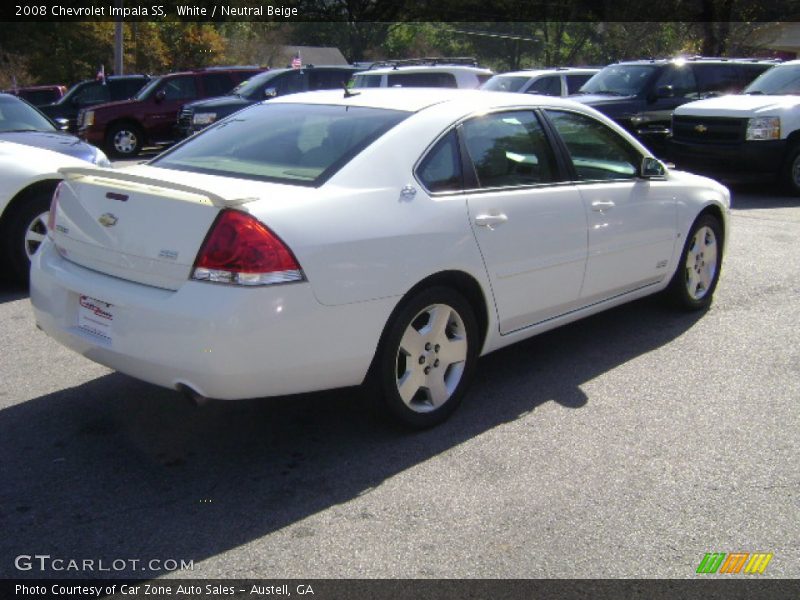 White / Neutral Beige 2008 Chevrolet Impala SS