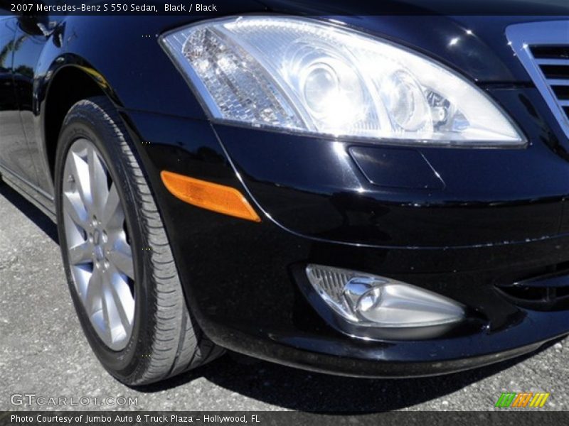 Black / Black 2007 Mercedes-Benz S 550 Sedan