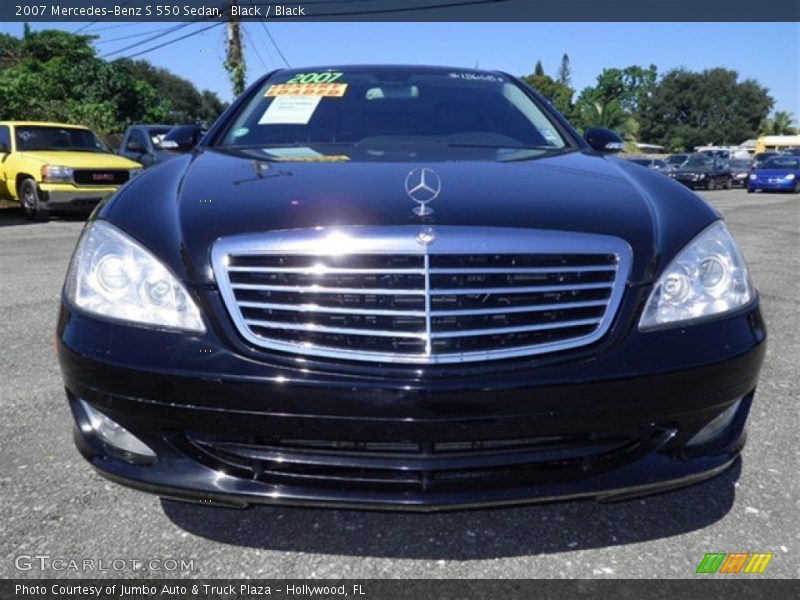 Black / Black 2007 Mercedes-Benz S 550 Sedan