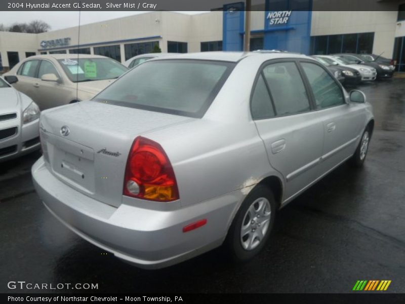 Silver Mist / Gray 2004 Hyundai Accent GL Sedan