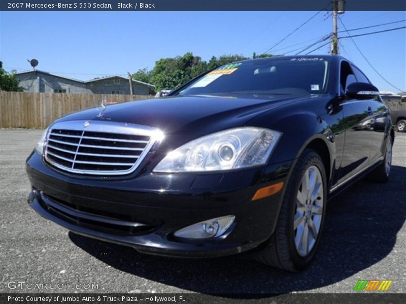 Black / Black 2007 Mercedes-Benz S 550 Sedan