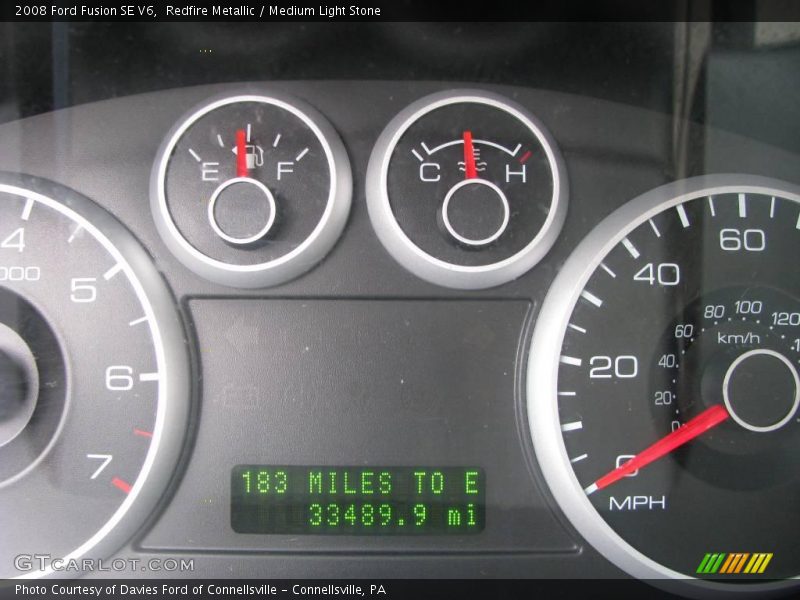 Redfire Metallic / Medium Light Stone 2008 Ford Fusion SE V6