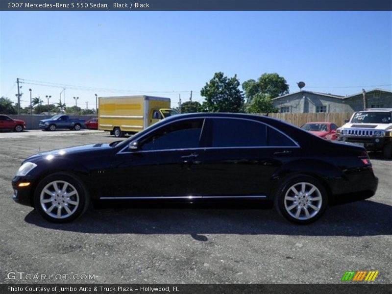 Black / Black 2007 Mercedes-Benz S 550 Sedan