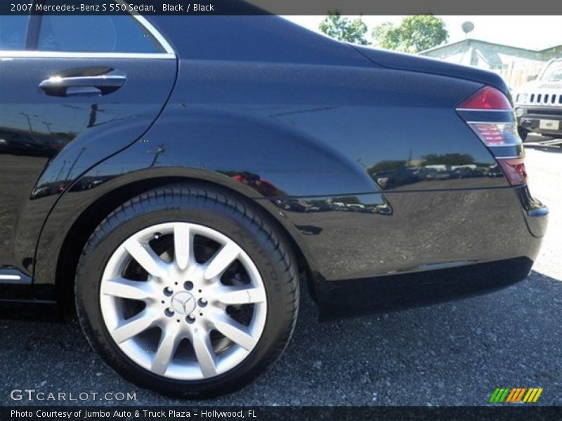 Black / Black 2007 Mercedes-Benz S 550 Sedan