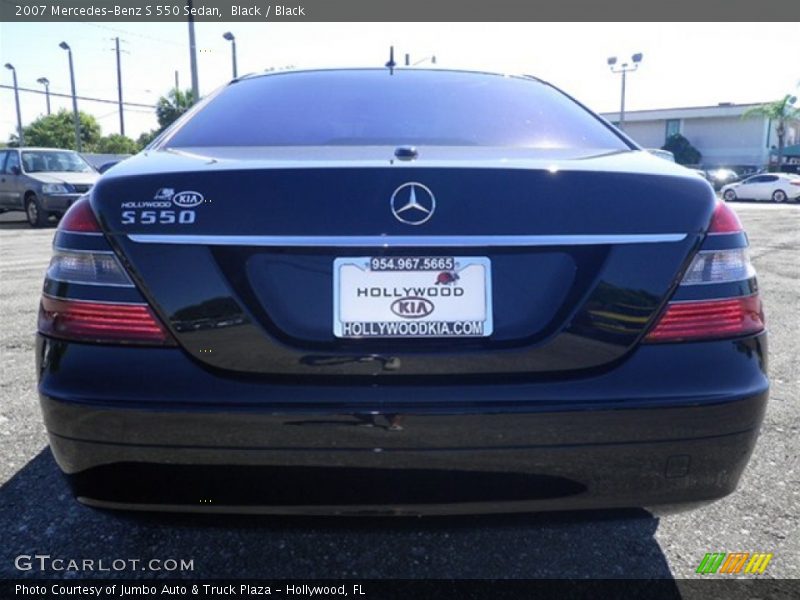 Black / Black 2007 Mercedes-Benz S 550 Sedan