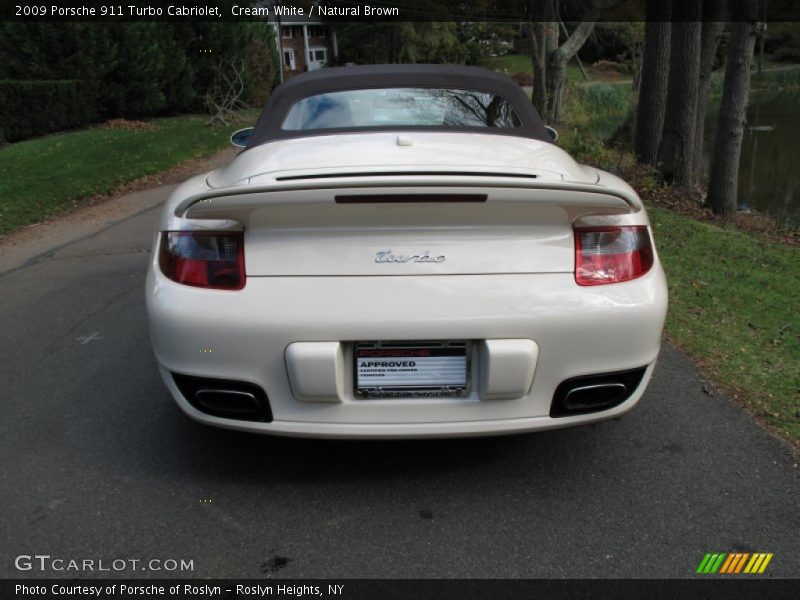 Cream White / Natural Brown 2009 Porsche 911 Turbo Cabriolet