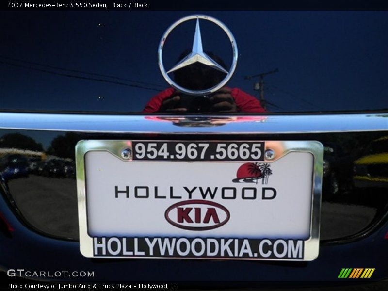Black / Black 2007 Mercedes-Benz S 550 Sedan