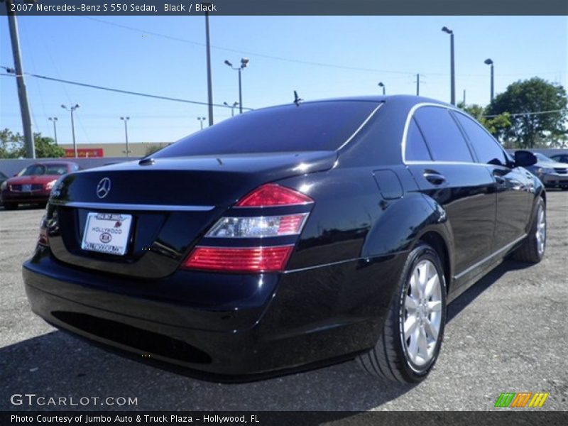 Black / Black 2007 Mercedes-Benz S 550 Sedan