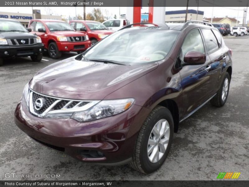 Midnight Garnet / Beige 2013 Nissan Murano SL AWD
