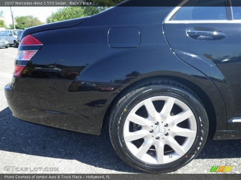 Black / Black 2007 Mercedes-Benz S 550 Sedan